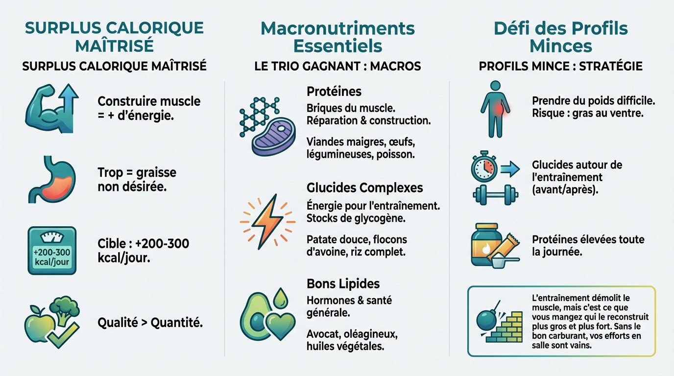 infographie nutrition pour la construction musculaire