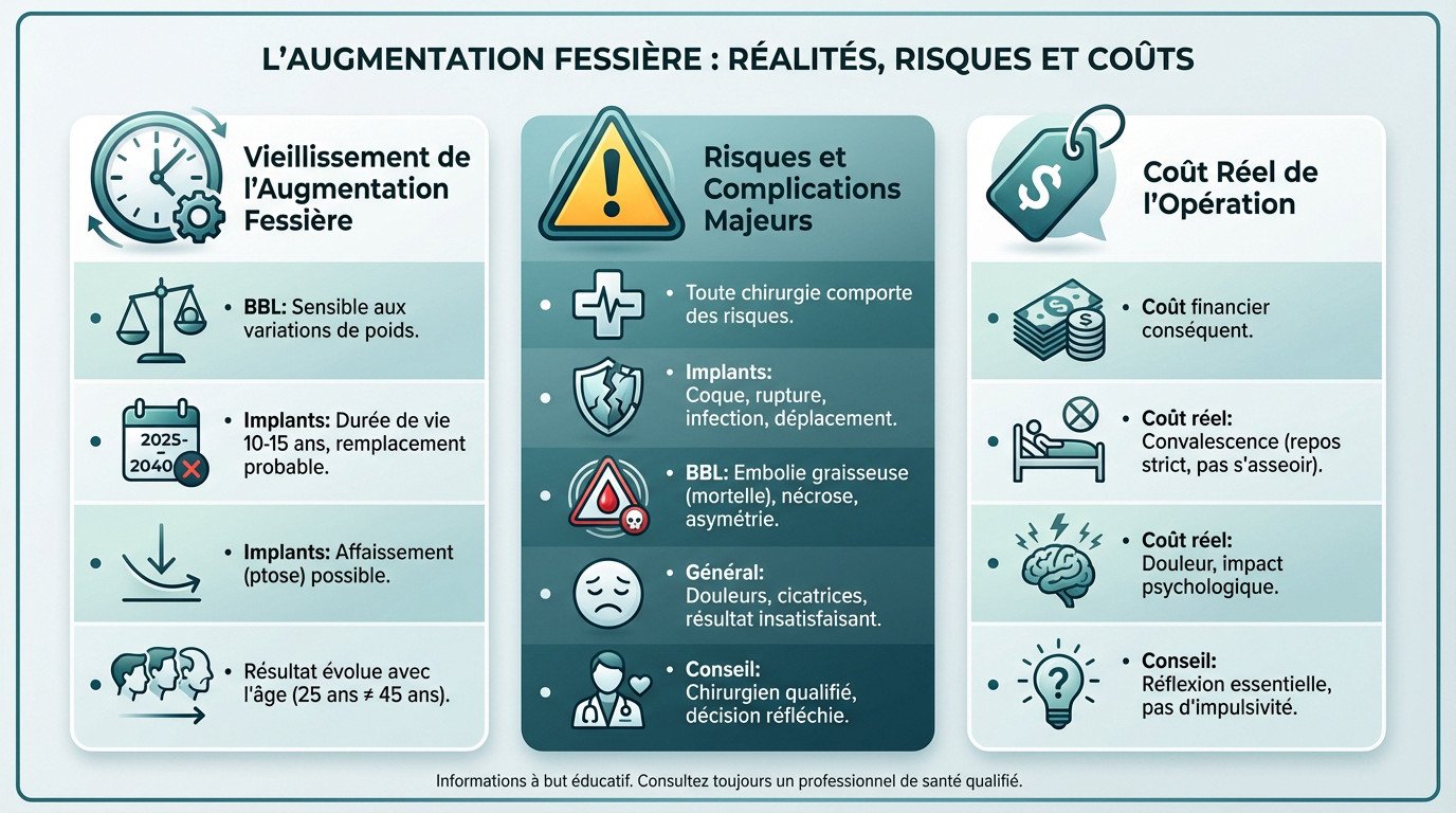 Comparaison des risques et coûts entre implants fessiers et BBL