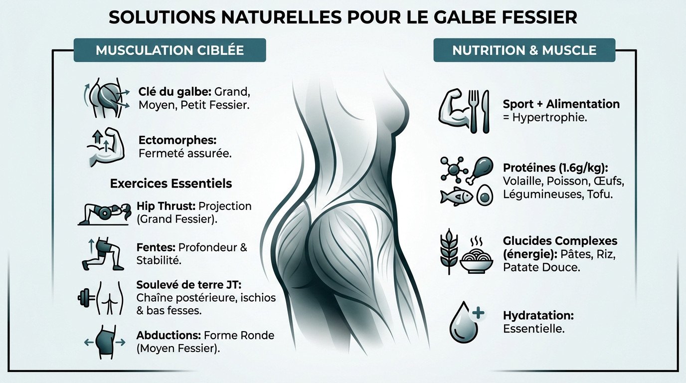 Solutions naturelles anti fesses plates