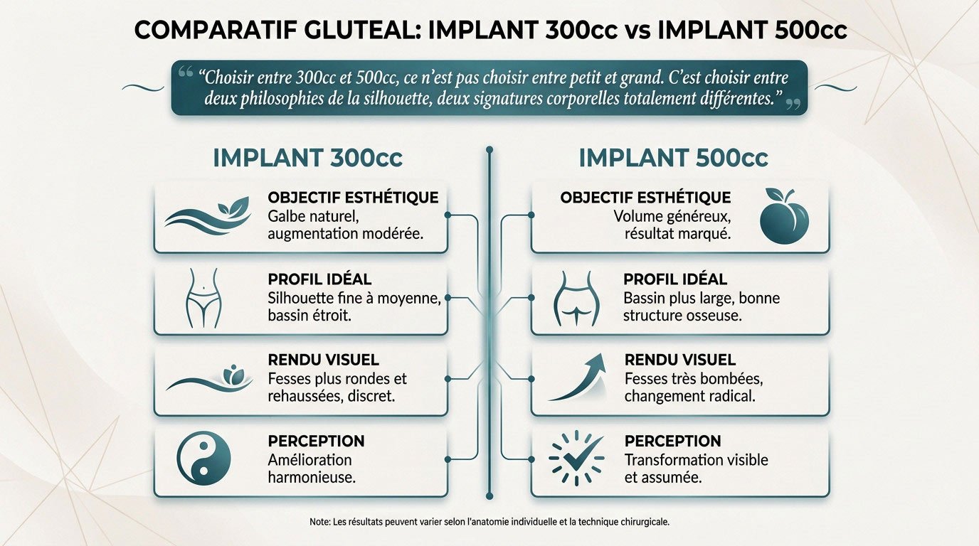 comparatif implants-fessiers 300cc et 500cc