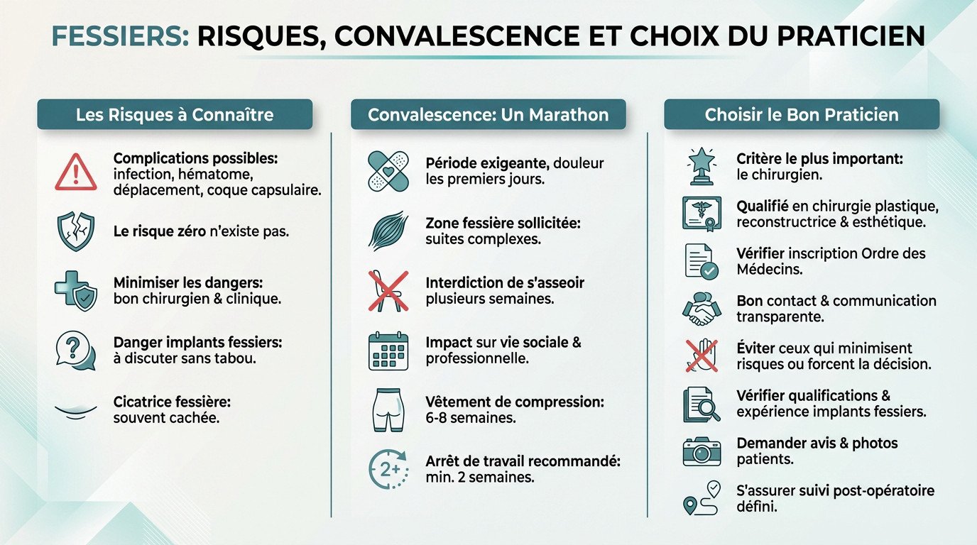 Risques et de la convalescence des implants fessiers
