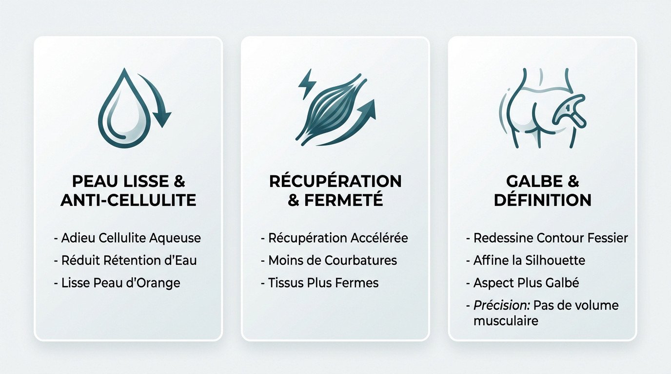 résultats du drainage lymphatique sur ses fessiers