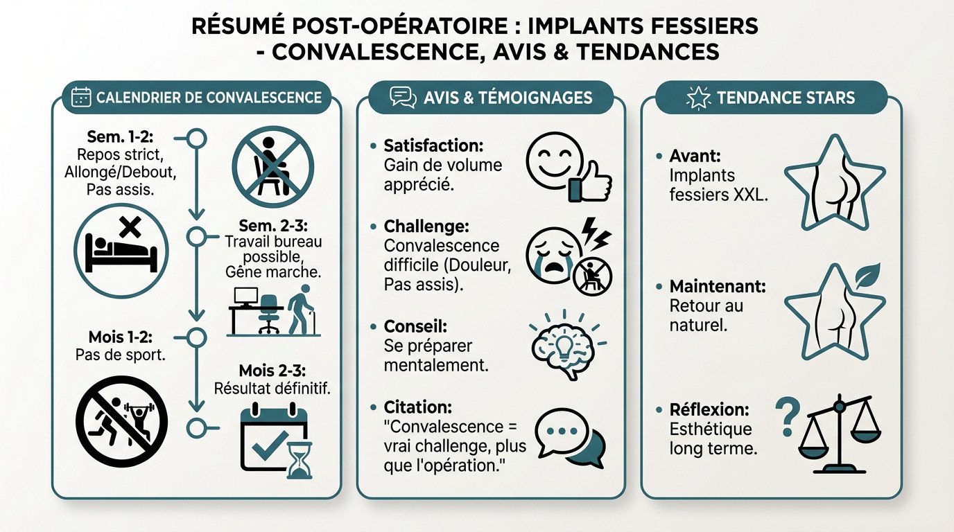 résultat avis convalescence implant fessier