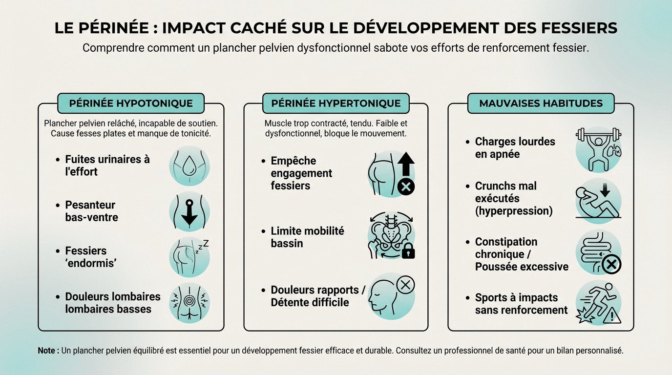 Le périnée: impact caché sur le développement des fesses
