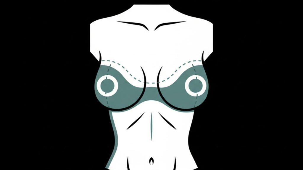 les cicatrices d'un lifting des seins