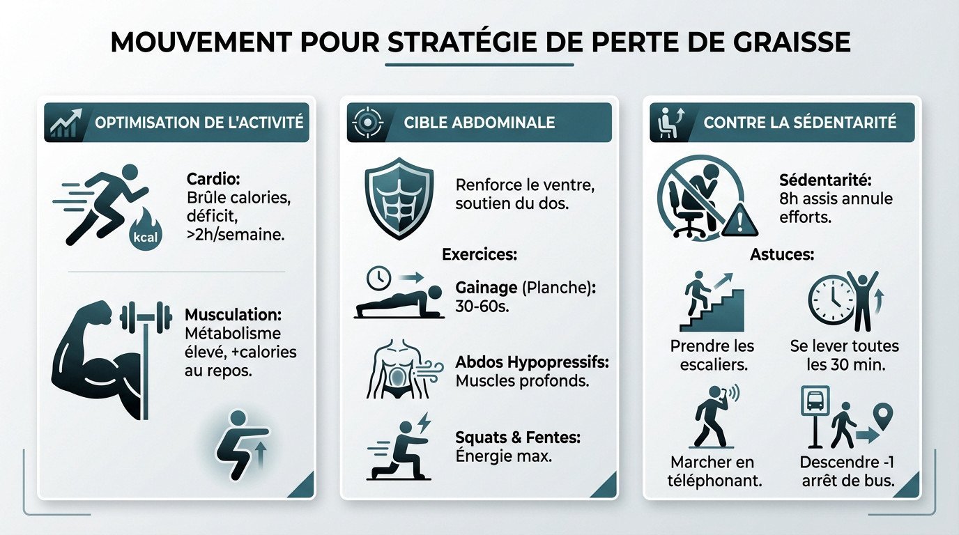 exercices physiques pour réduire la graisse abdominale