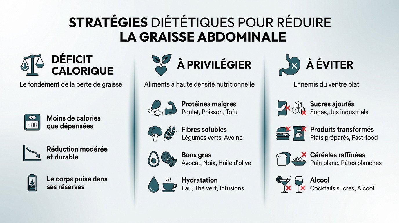 Stratégies diététiques et aliments clés pour éliminer la graisse abdominale