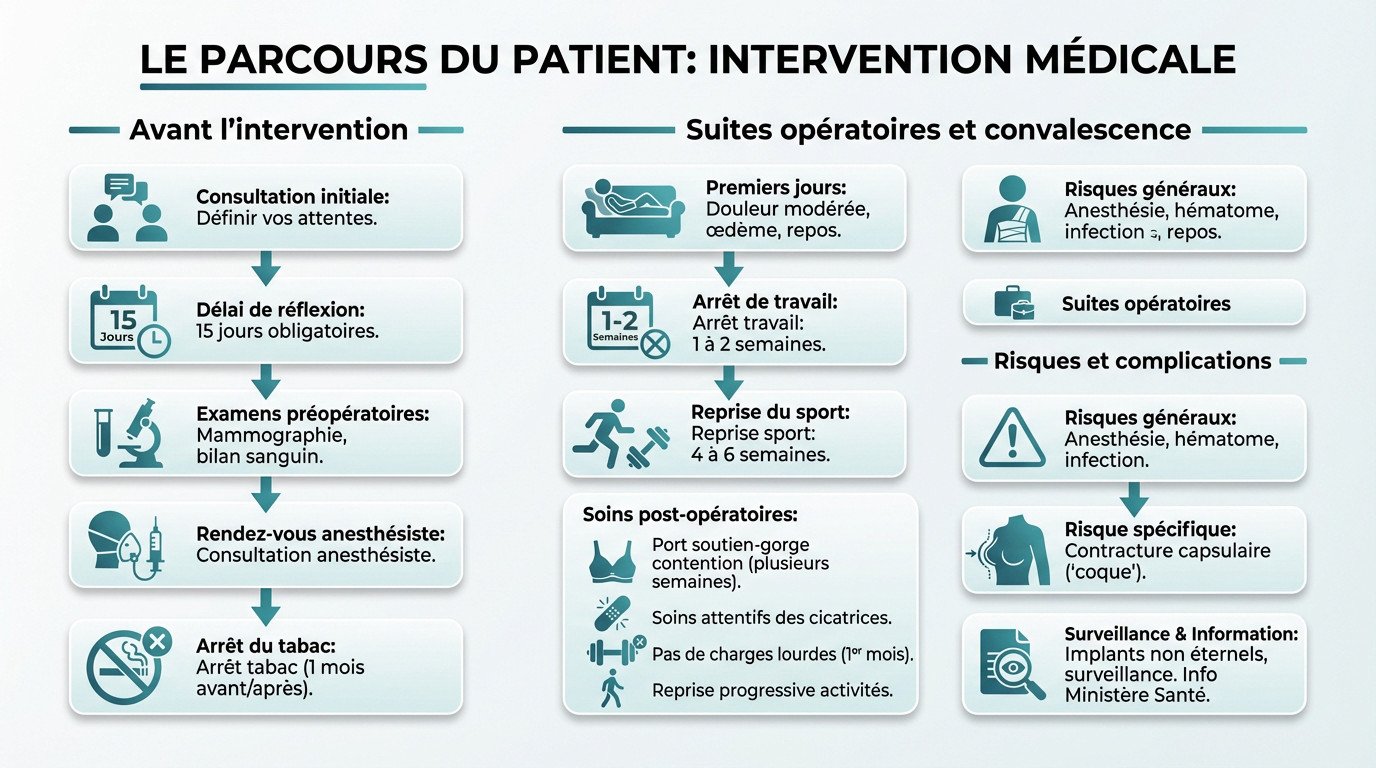 Parcours patient chirurgie mammaire consultation et convalescence